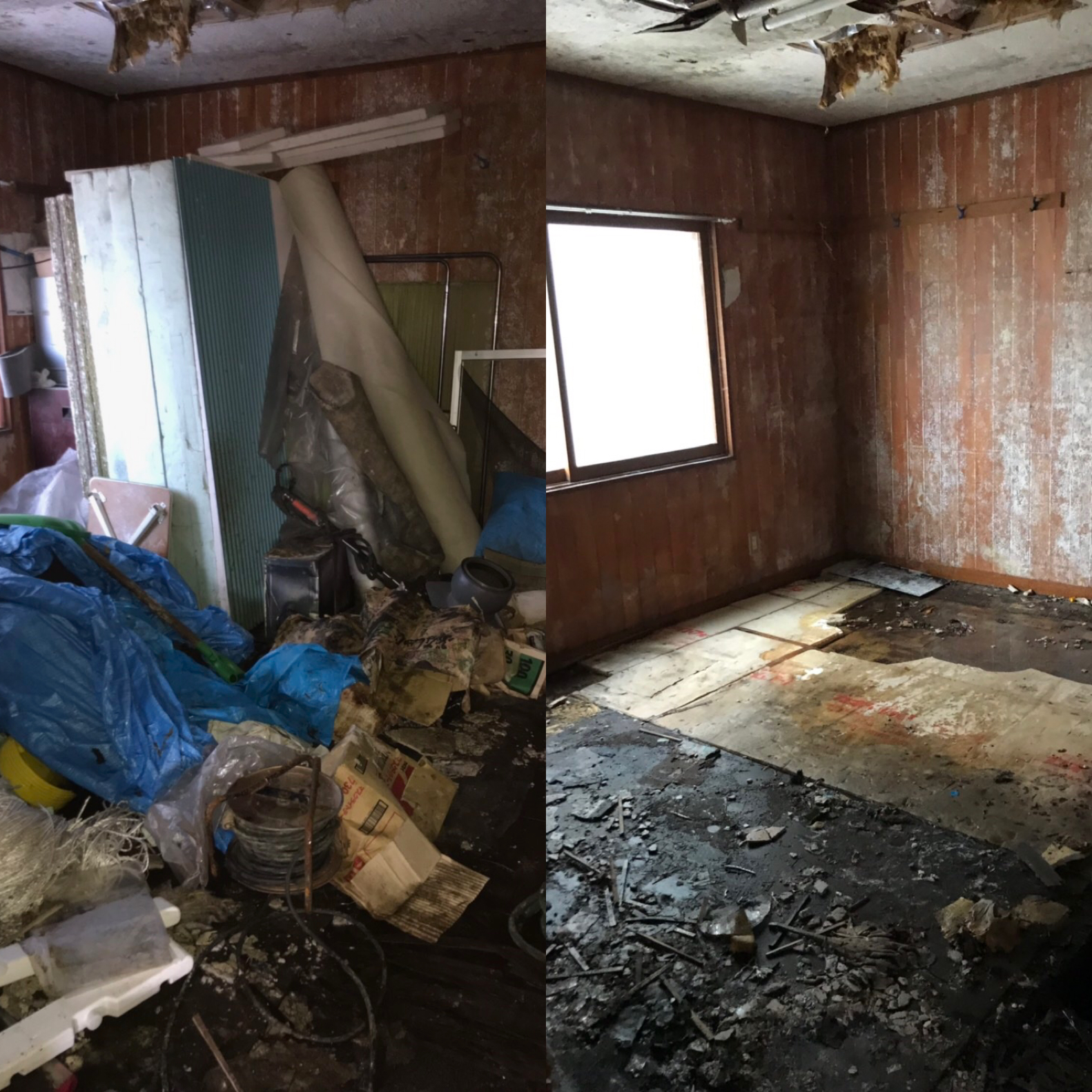 札幌市清田区解体残置物撤去